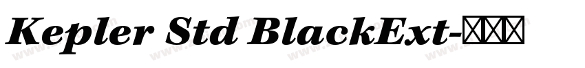 Kepler Std BlackExt字体转换